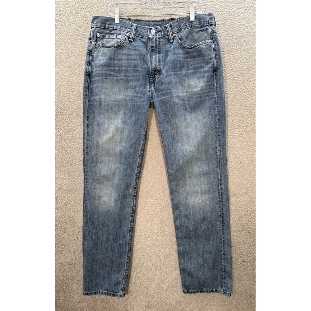 Levis 514 Jeans Mens 36x34 Blue Straight Fit Distressed Workwear Grunge Skater *